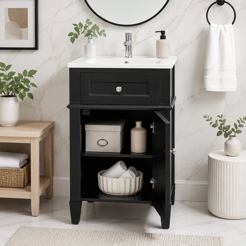 16-inch Bathroom Vanity with Ceramic Sink