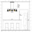 Luminaire suspendu 5 lumières pour îlot de cuisine, lustre linéaire noir mat et doré de 35,4 po avec abat-jour en métal martelé réglable, luminaire de salle à manger de style maison de campagne moderne, homologué ETL