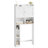 Over-The-Toilet Storage Cabinet With Adjustable Shelf, Bathroom Space Saver With Double Doors And Open Shelves, Freestanding Toilet Organizer Rack For Bathroom Storage – White