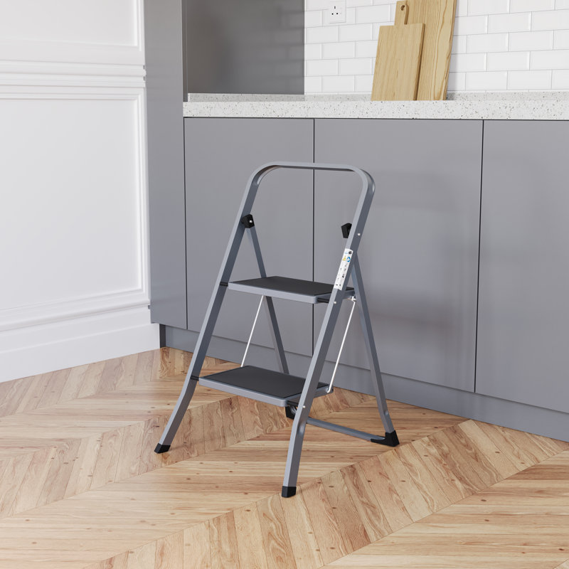 2 - Step Steel Lightweight Folding, Grey