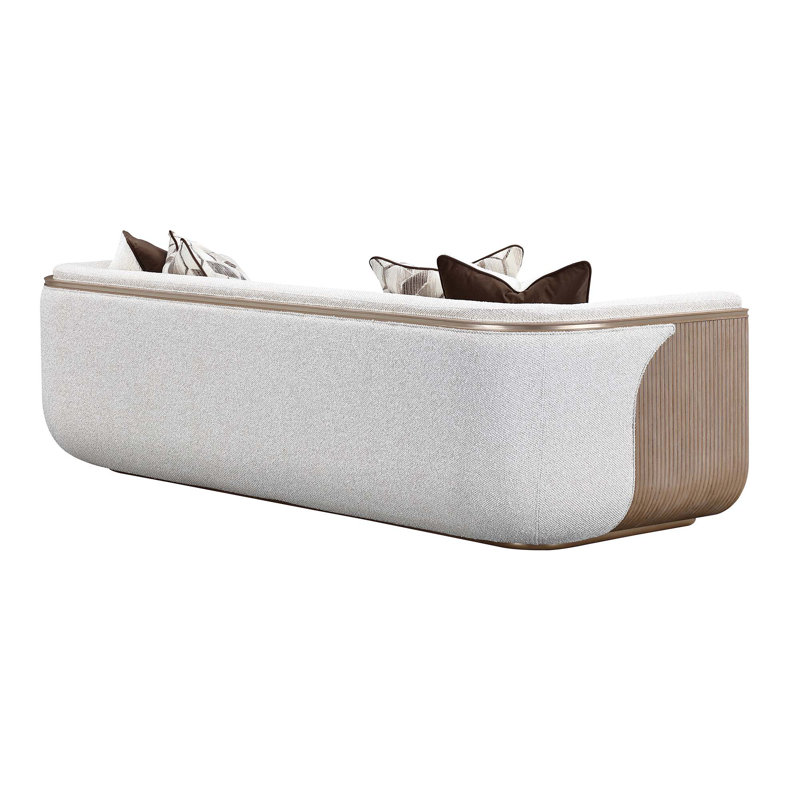 West Kensington Sofa - Buff/Seal Salt Caramel, Medium Yellow Wood