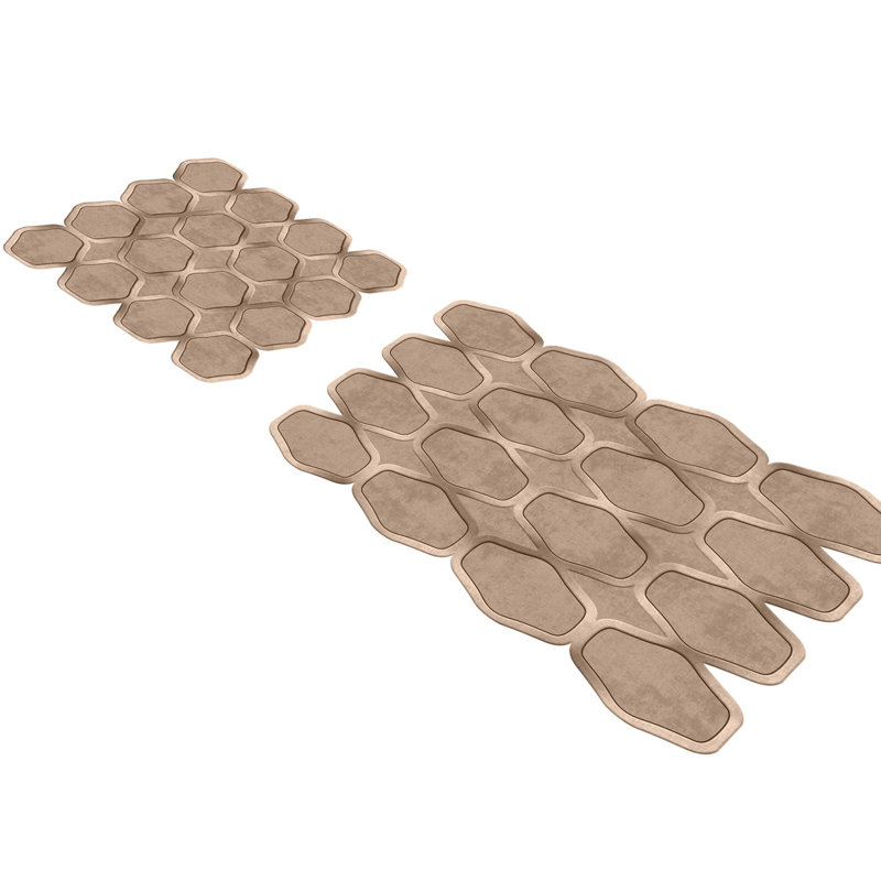 Ensemble de tapis de bain luxueux (2 pièces), couleur crème, 19,7 po x 23,6 po et 23,6 po x 39,4 po | 100% polyester, 1300 g / m², hauteur des poils de 0,4 po | Dessous antidérapant, antibactérien, lavable à la machine, parfait pour le confort de la salle de bain