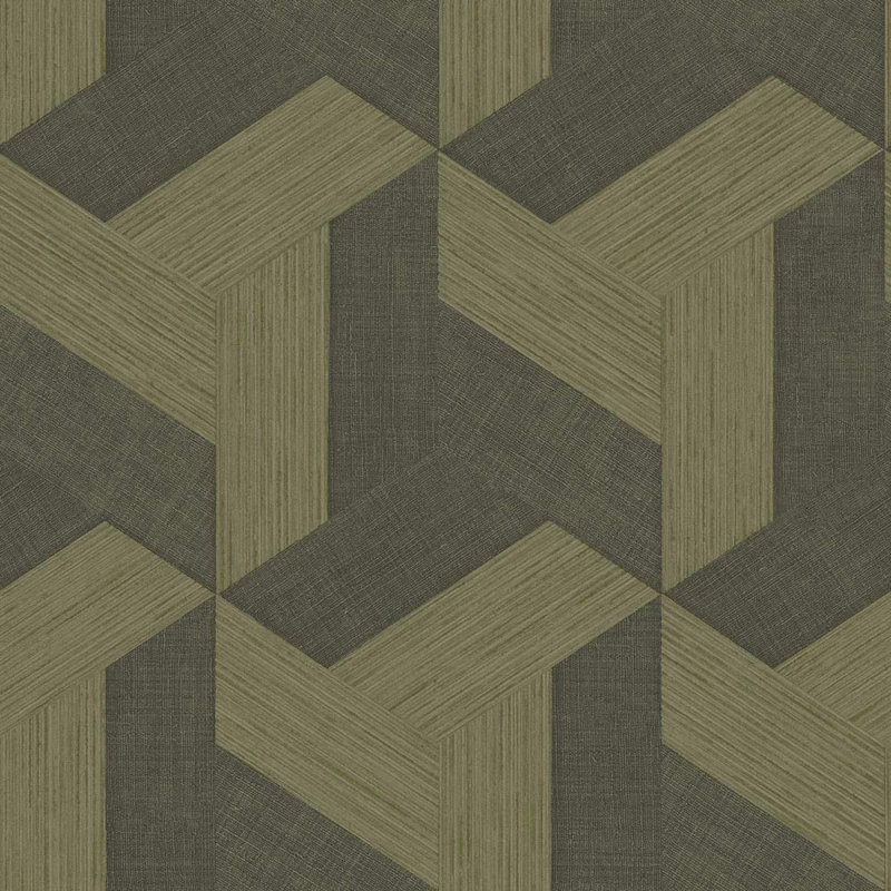Synergy Geometric Design Wallpaper Roll, Bronze