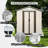 Cream White 5Ftx3ft Outdoor Garden Tool Shed With Apex Roof, New Design Combining Color Scheme, Aluminum Alloy Frame For Rust - Proof Structure, Ventilated To Reduce , Overlapping Wall Panels-125090353-125090355