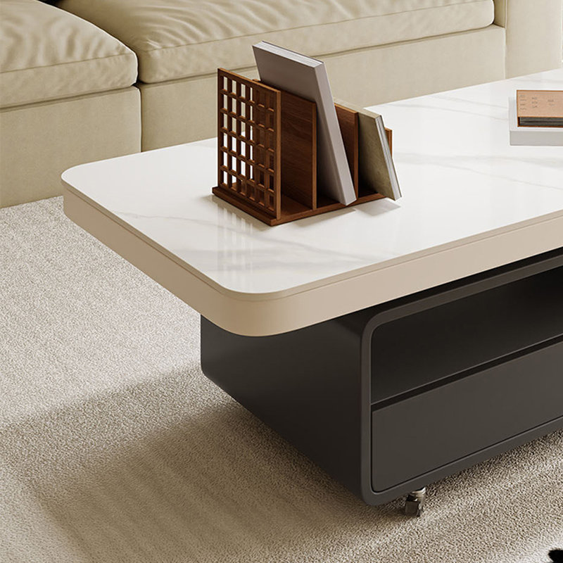 Hermia, Blanc / Gris, Noir / blanc, H 18,5 po x L 51,18 po x l 27,55 po