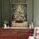 Reproduction d'art sur toile rétro, pin vert de Noël, neige, hiver, vacances