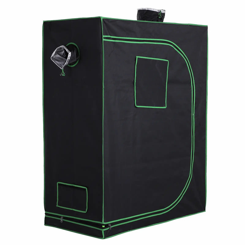 Grow Reflective Hydroponic 120*60*150 cm Steel 1 Piece Grow Tent Black with Reflective Mylar Interior