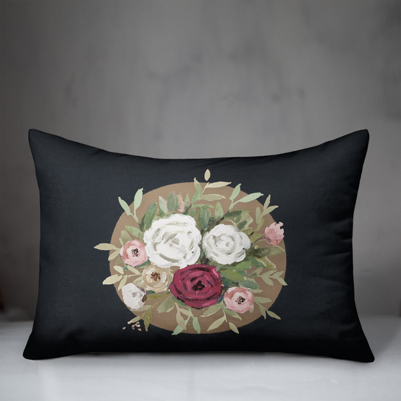 Coussin Florals On, H 14 po x l 20 po, Rectangle