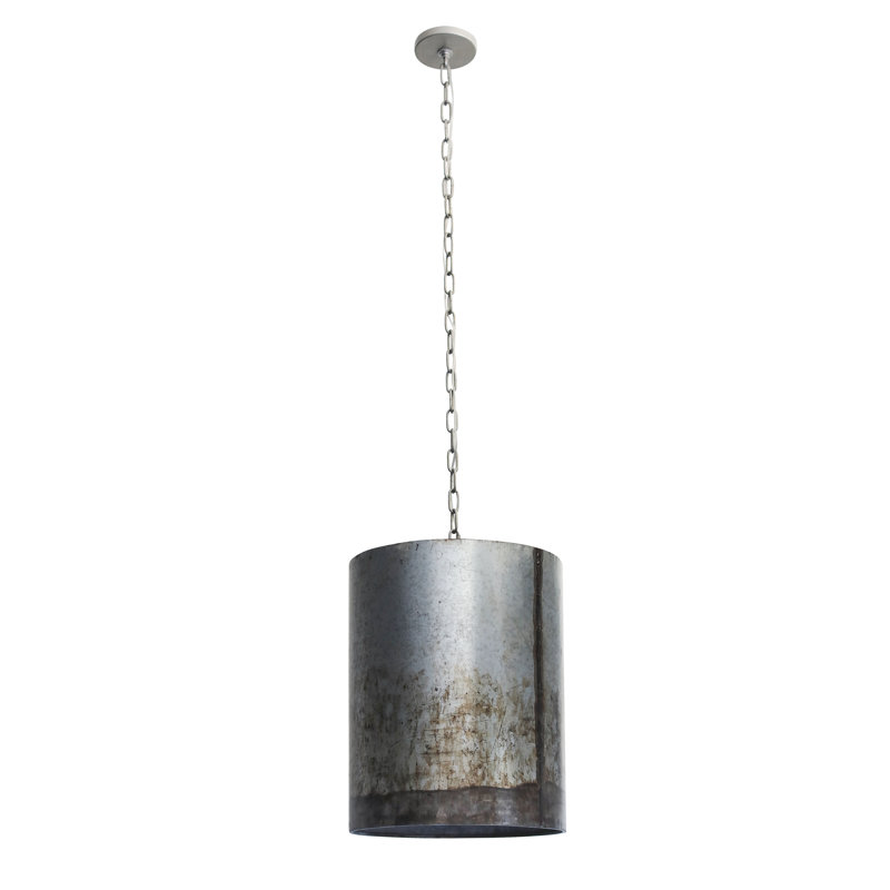Luminaire suspendu 2 lumières Cannery, Silver, Ombre Galvanized
