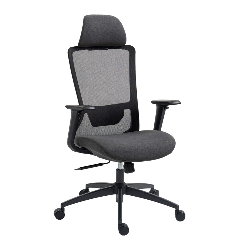 Chaise de bureau en filet à haut dossier, Noir