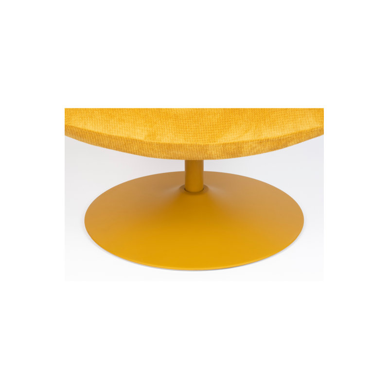 Bubba Swivel Lounge Chair, Yellow, Yellow Polyester Blend