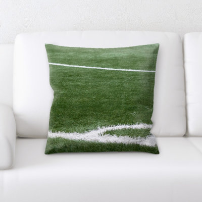 Langley Soccer Field Throw Pillow