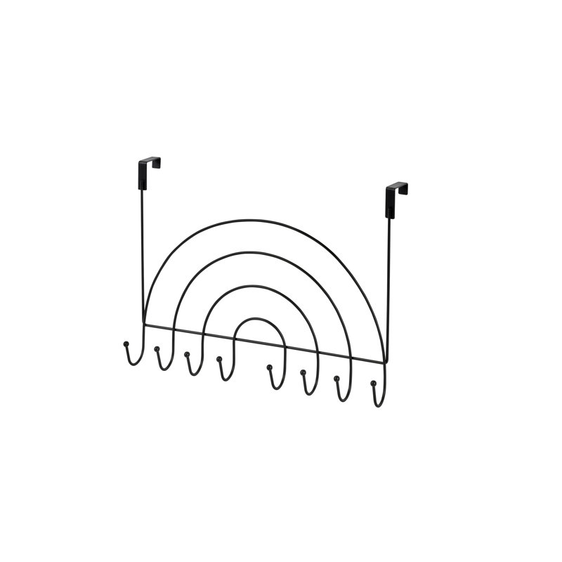 Rainbows Over Door Storage Hooks, Matte Black