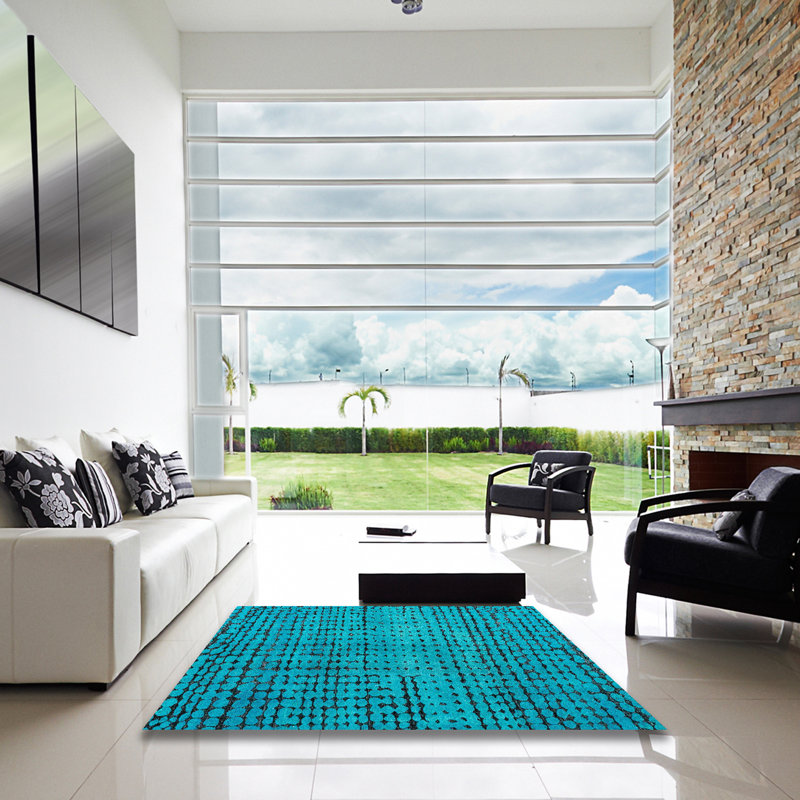 Tapis abstrait moderne 4394, Carré 8 pi