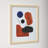 Abstract Geometric Print with Solid Wood Frame and Glass Cover
