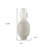 16" Off White  Metal Table Vase