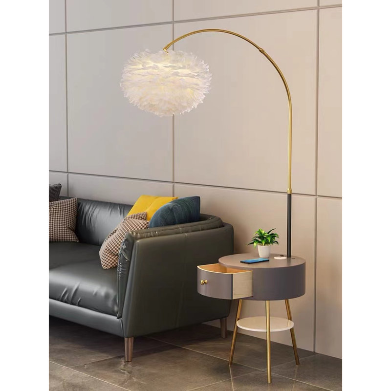 63'' Floor Lamp, Gray