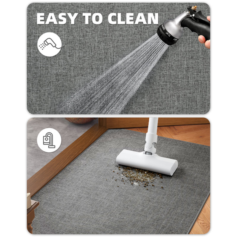 Anvika Non-Slip Indoor Doormat, Dark Gray, 36" W x 56" L