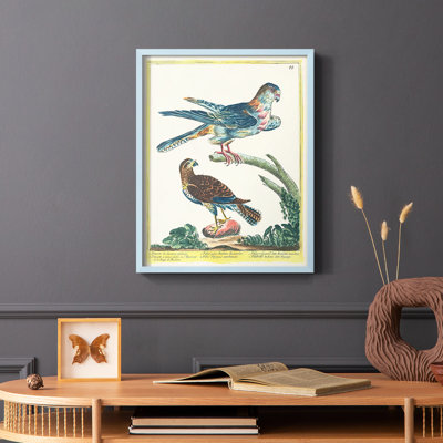 «Pastel Birds III», reproduction encadrée - bois massif