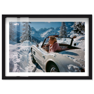 «Snowy Drive I», impression murale sur toile par Notoriart, prêt à accrocher, 15 x 10