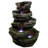 Hugo Cobblestone Rock Polyresin Outdoor Water Fountain with Lights