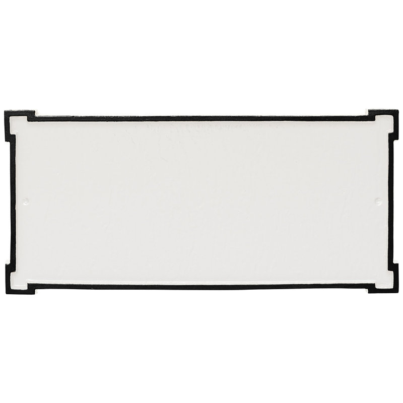 New Yorker Rectangle Wall Plaque, Yes, White/Black