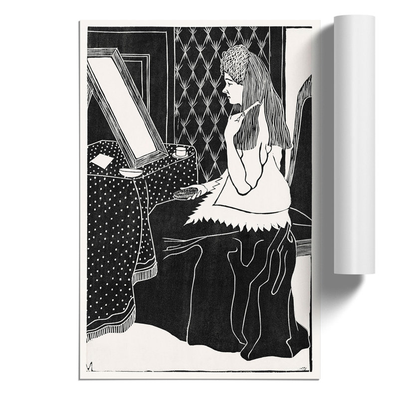 Woman at Dressing Table by Samuel de Mesquita - Frameless Print, 42cm H x 30cm W x 0.1cm D