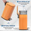 Poubelle à pédale de 9 litres avec couvercle à fermeture douce et seau intérieur amovible – Acier inoxydable – Orange-135720582