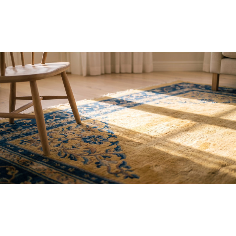 Antique Wool Beige Hand Knotted Pile Rug
