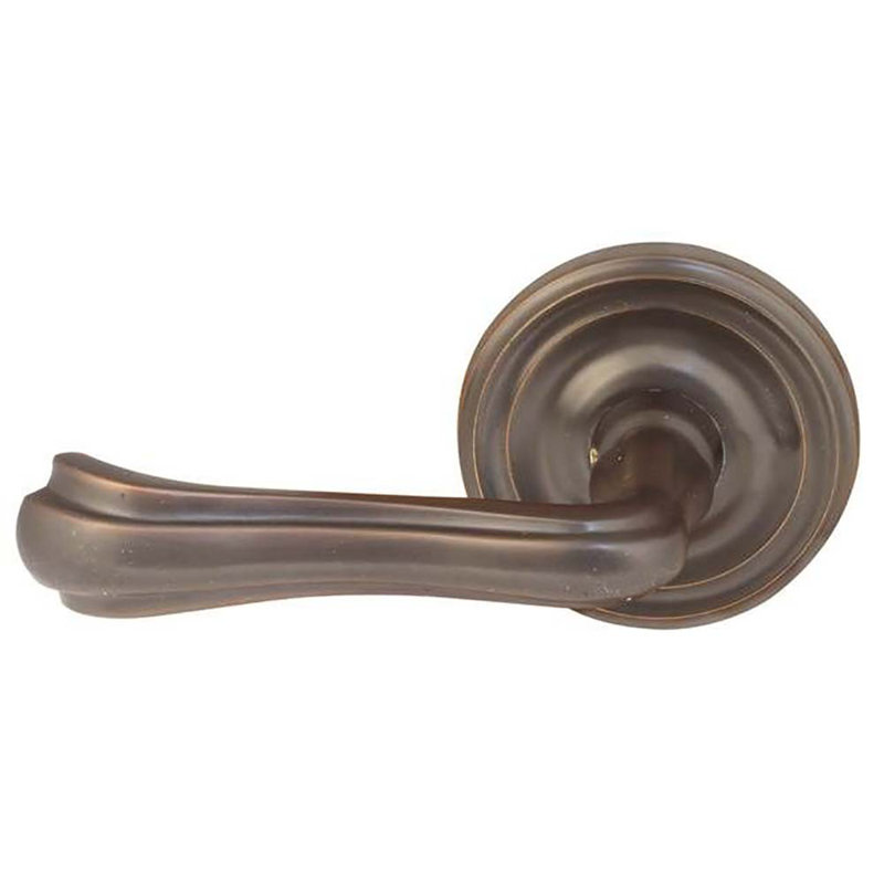 Levier de porte avec rosette Wembley, Gauche, Bronze huilé