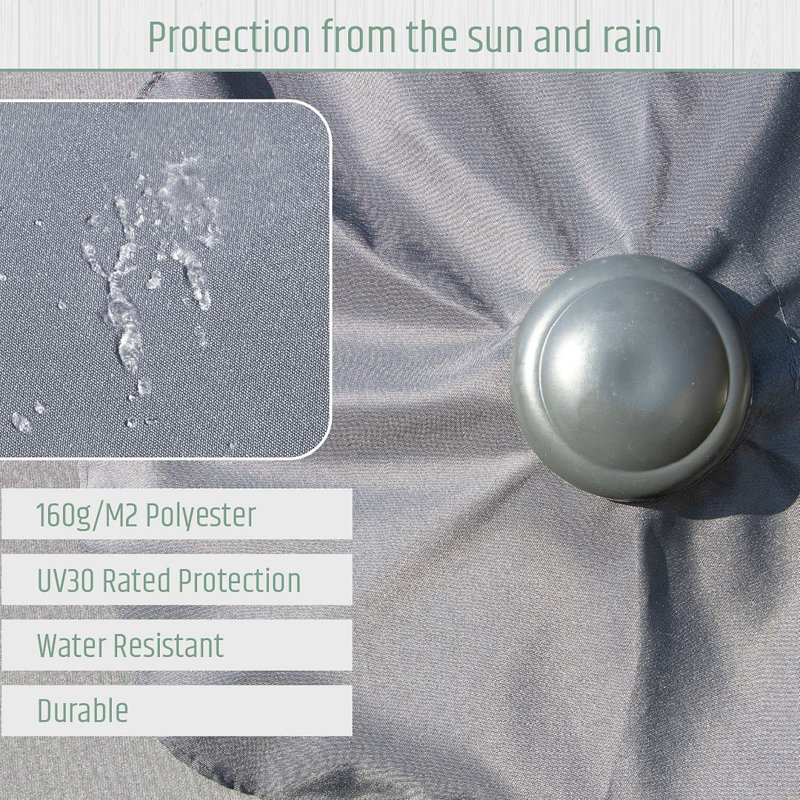 14cm Tilt Balcony Parasol, Grey
