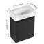 Meuble-lavabo peu encombrant avec construction robuste et rangement pratique-965888190