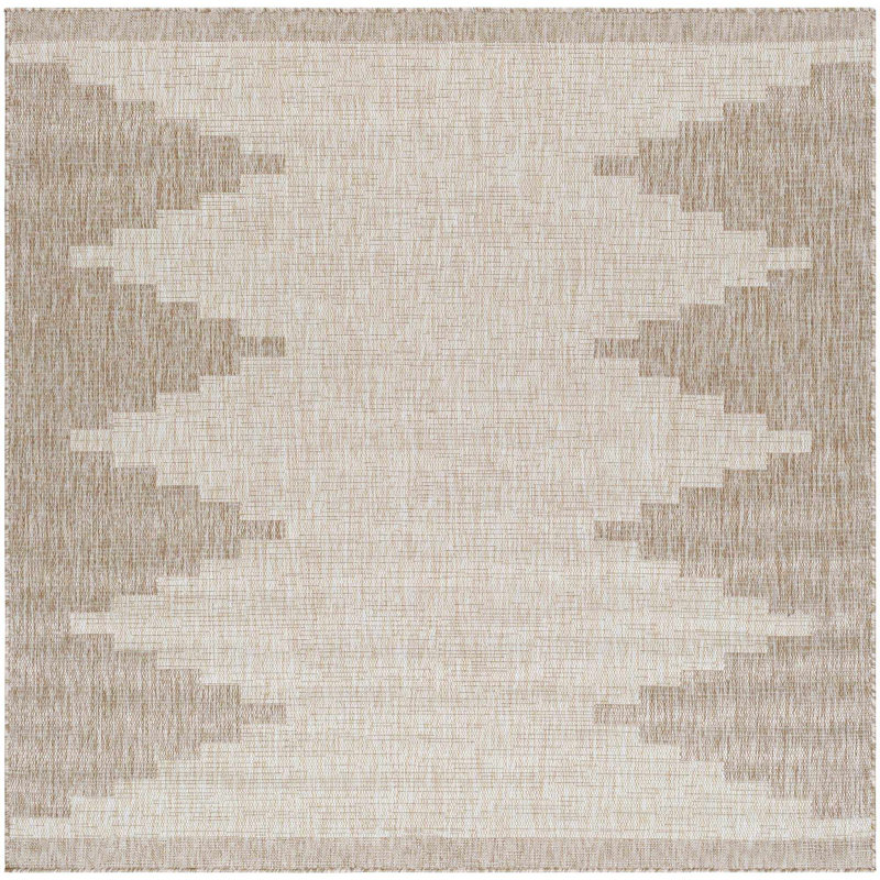 Mendota Mortimer Southwestern Tan Indoor/Outdoor Area Rug, Rectangle 8'10" x 12'