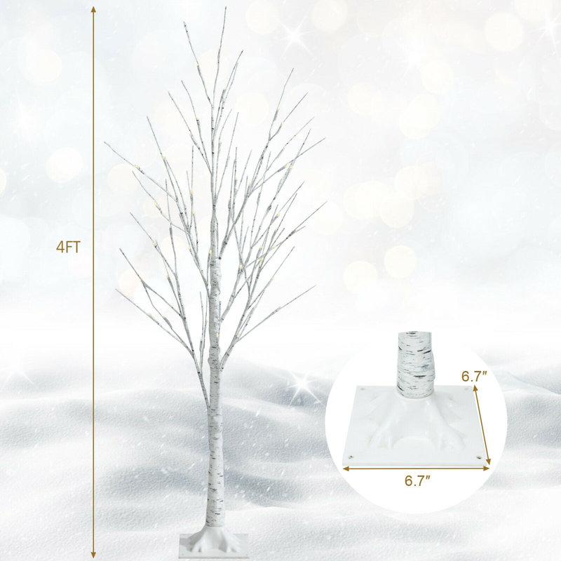 Pavillon de jardin permanent en métal Arbre de Noël à DEL avec bouleau blanc