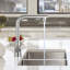 Robinet de cuisine en nickel brossé avec douchette extractible HGN