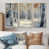 Toile naturelle avec cadre flottant