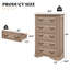 Commode en bois à 5 tiroirs 31,5 po Coghiel, gris-1539334516