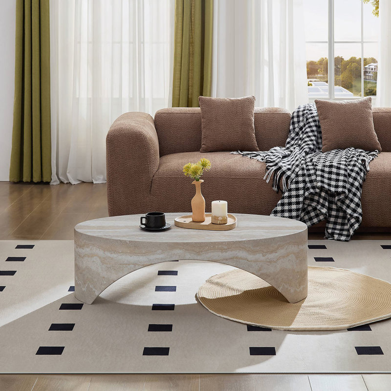 Table d'appoint The Oval, Blanc