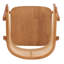 Mid-Century Modern Rubberwood Dining Chairs with Cane Back and Armrests-125186796