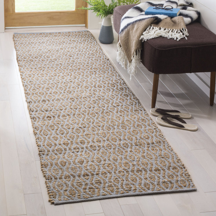 Parkman Hand Woven Jute/Cotton Rug in Silver/Natural