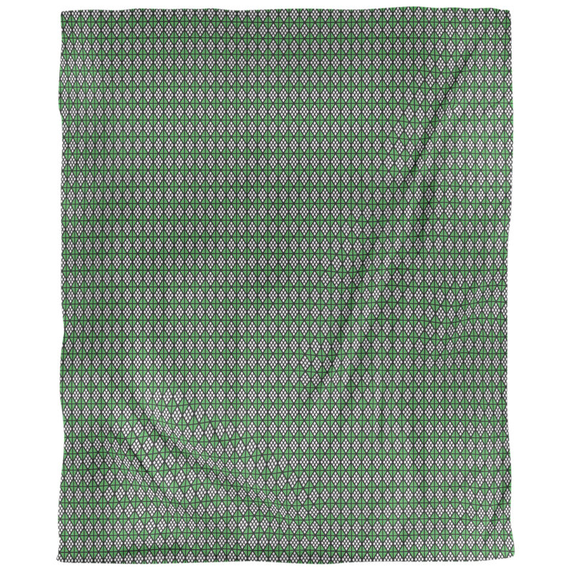 Tissu diamants, Coton peigné de base, L 56 po x l 36 po, Vert