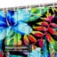 Hibiscus hawaïen foncé avec 12 crochets-126430050