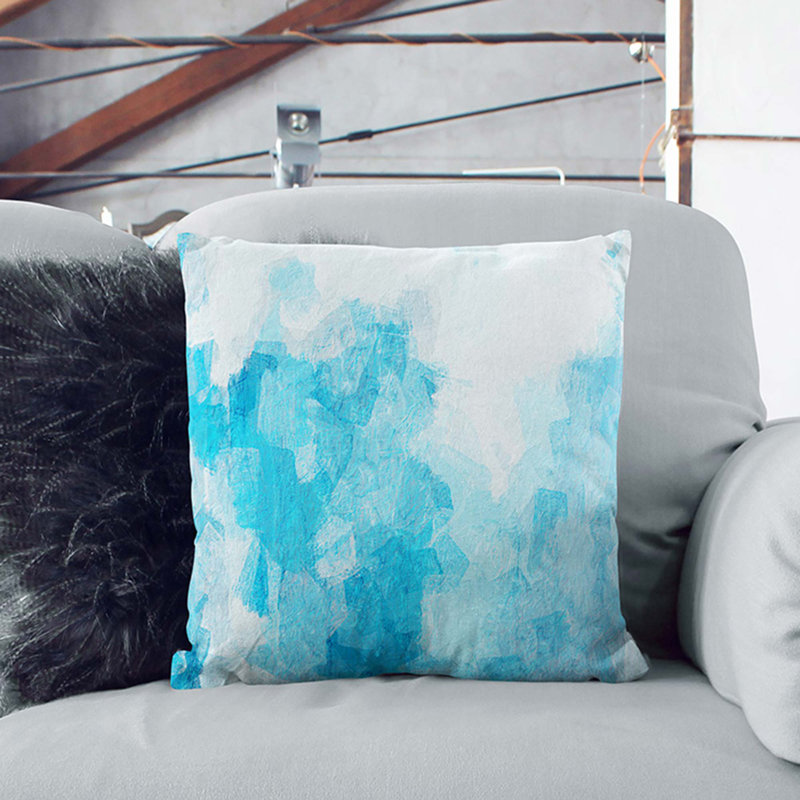 Abstract Square Throw Cushion, 55cm H x 55cm W x 20cm D