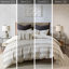 Literie 100% coton très grand / très grand / gris anthracite, boutonné, 4 coins à nouer, housse de couette confortable à rayures horizontales gris anthracite, coton, bouton, chambre à coucher