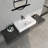 32'' X 18'' Stone Resin Bathroom Sink Wall-Mounted Vessel Sink With Faucet Hole