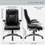 Multifunctional Office Chair - Adjustable Built-In Lumbar Support, Flip-Up Arms And Tilt Angle Executive Computer Desk Task Swivel Chair, Black