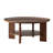 Transitional 40"W Round Unique Turned Spindle and Slab Leg Design Coffee Table with Storage Shelf-1348405257