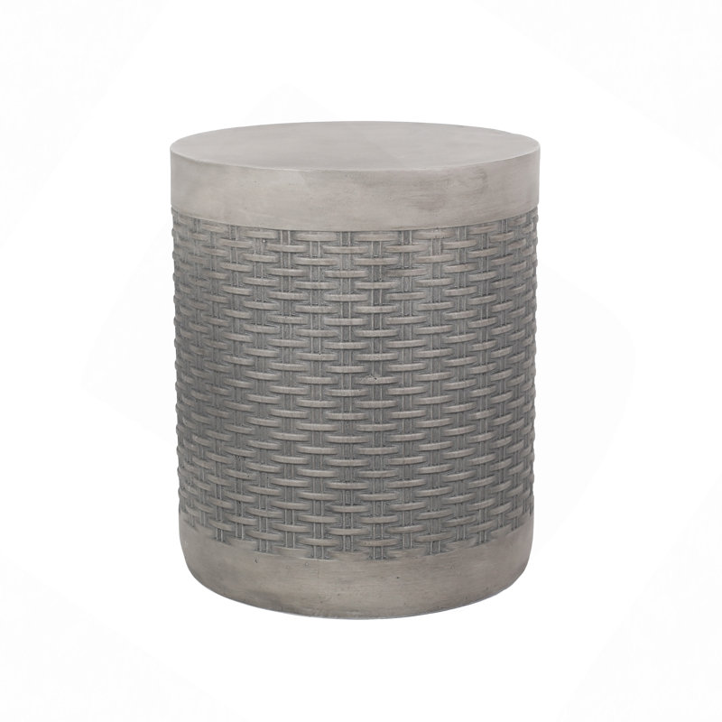 Table d'appoint d'extérieur ronde en béton