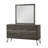 Contemporary Dresser of 6x Storage Drawers Solid Acacia Wood Metal Legs Slat Design Paneling 3-tone Gray Finish Bedroom Furniture 1pc-477255120