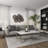 Metal Geometric Overlapping Perforated Plate Black Wall Decor